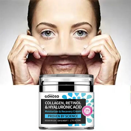 ENVISHA Face Skin Care Collagen Retinol Hyaluronic Acid Cream Firming Whitening Anti-Aging Wrinkle Moisturizing Hydrating