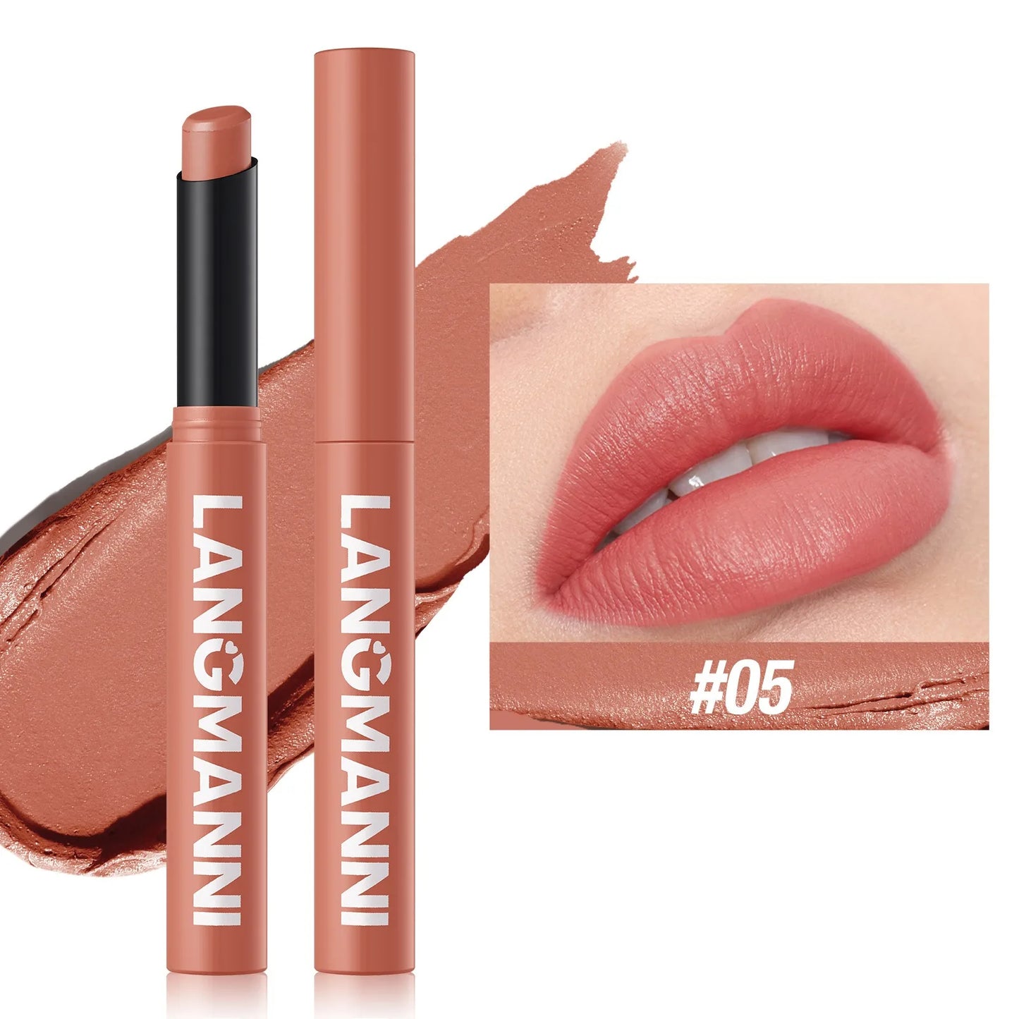12 Color Matte Lipstick Pencil Waterproof Long Lasting Non-Stick Cup Lip Stain Tint Cosmetic Nude Lipstick Pen Makeup Maquillage