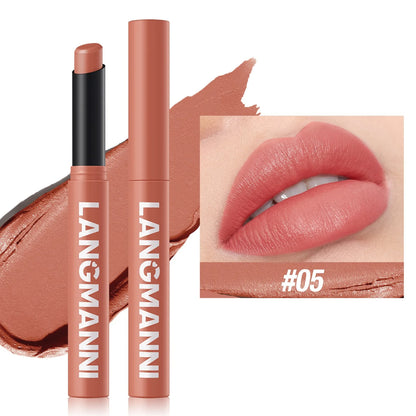 12 Color Matte Lipstick Pencil Waterproof Long Lasting Non-Stick Cup Lip Stain Tint Cosmetic Nude Lipstick Pen Makeup Maquillage