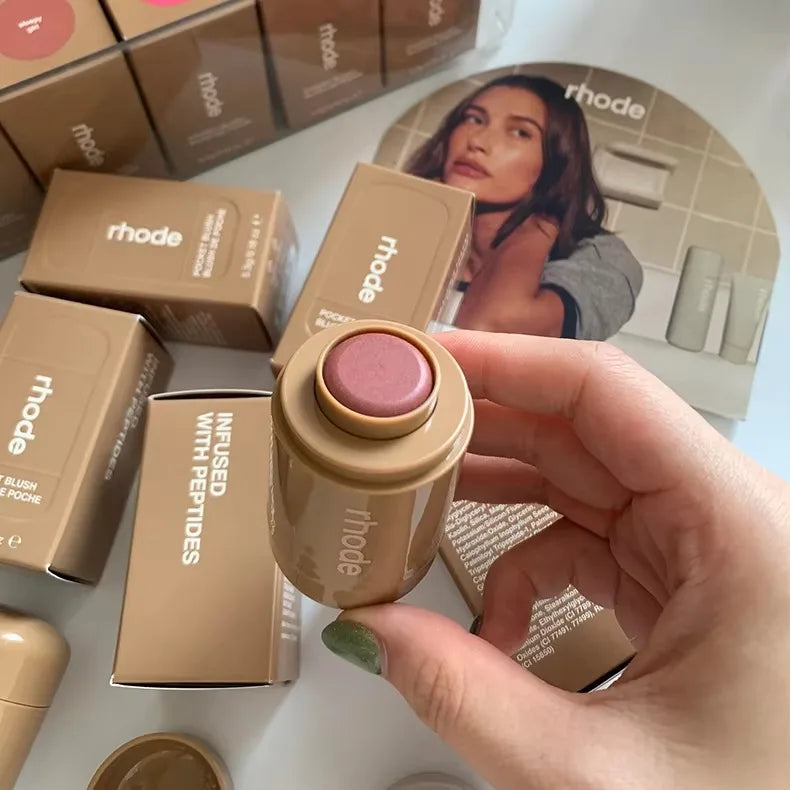 New Brand Case for iPhone 17 16 Blusher Rouge Powder Pocket Blush Lip Gloss Cheek Hydrating Stick Natural Cream Lipstick Makeup