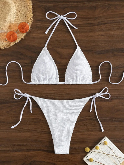 Sexy Three-Point Bikini Swimsuit Hot Sale Of The Season New Women's Split Design Cross-Border Swimwear Attractive And Fashionabl