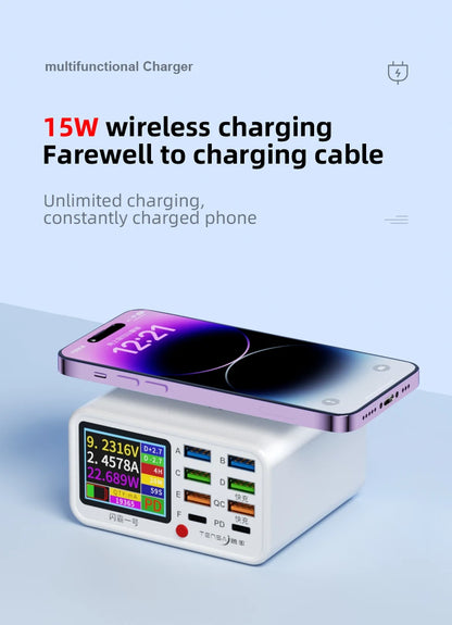 8-Port Wireless Charger Hub.