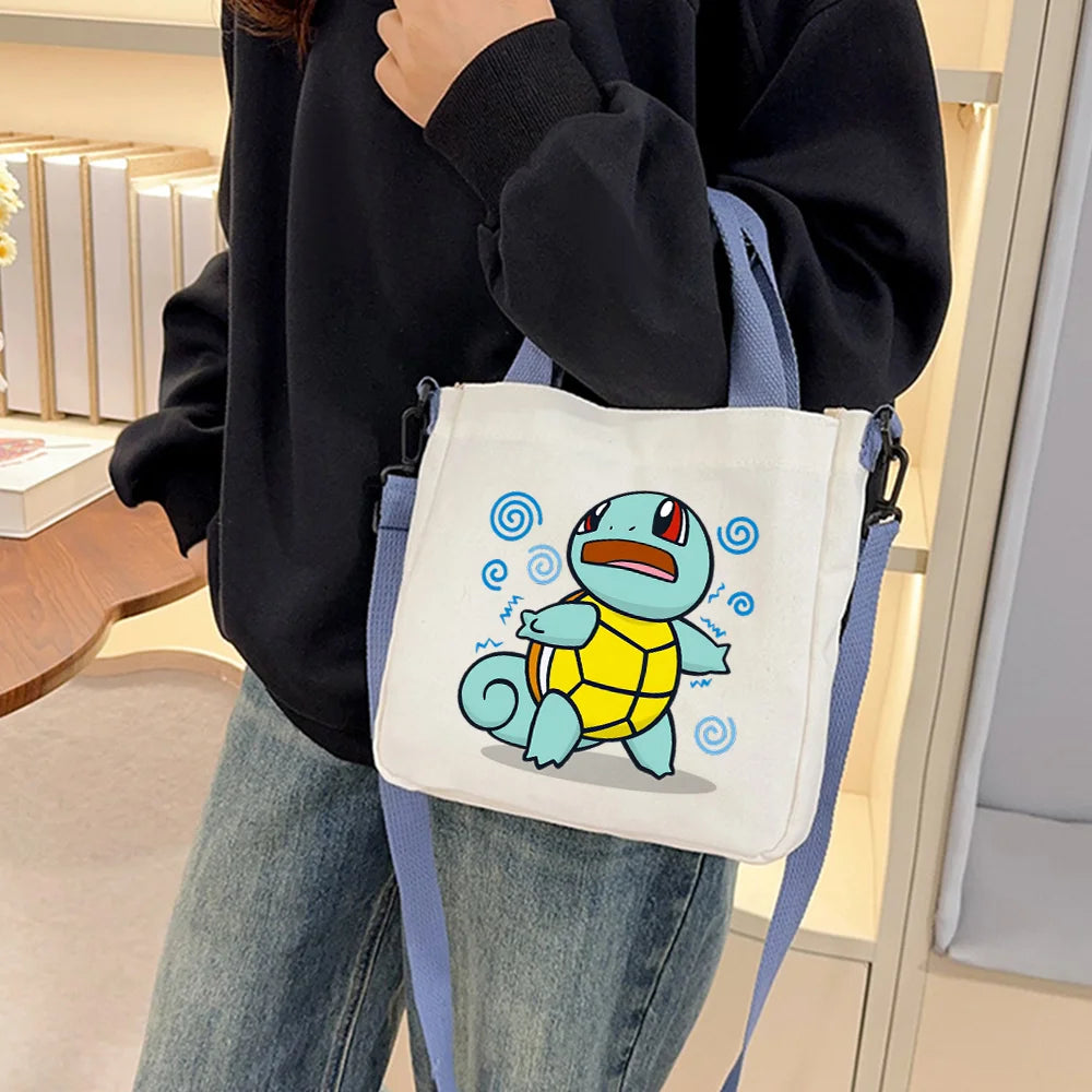 Pokémon Handbag Cartoon Children's Shoulder Bag Boys Girls Tote Bag Child Canvas Handbags Anime Crossbody Bag New Kids Gifts