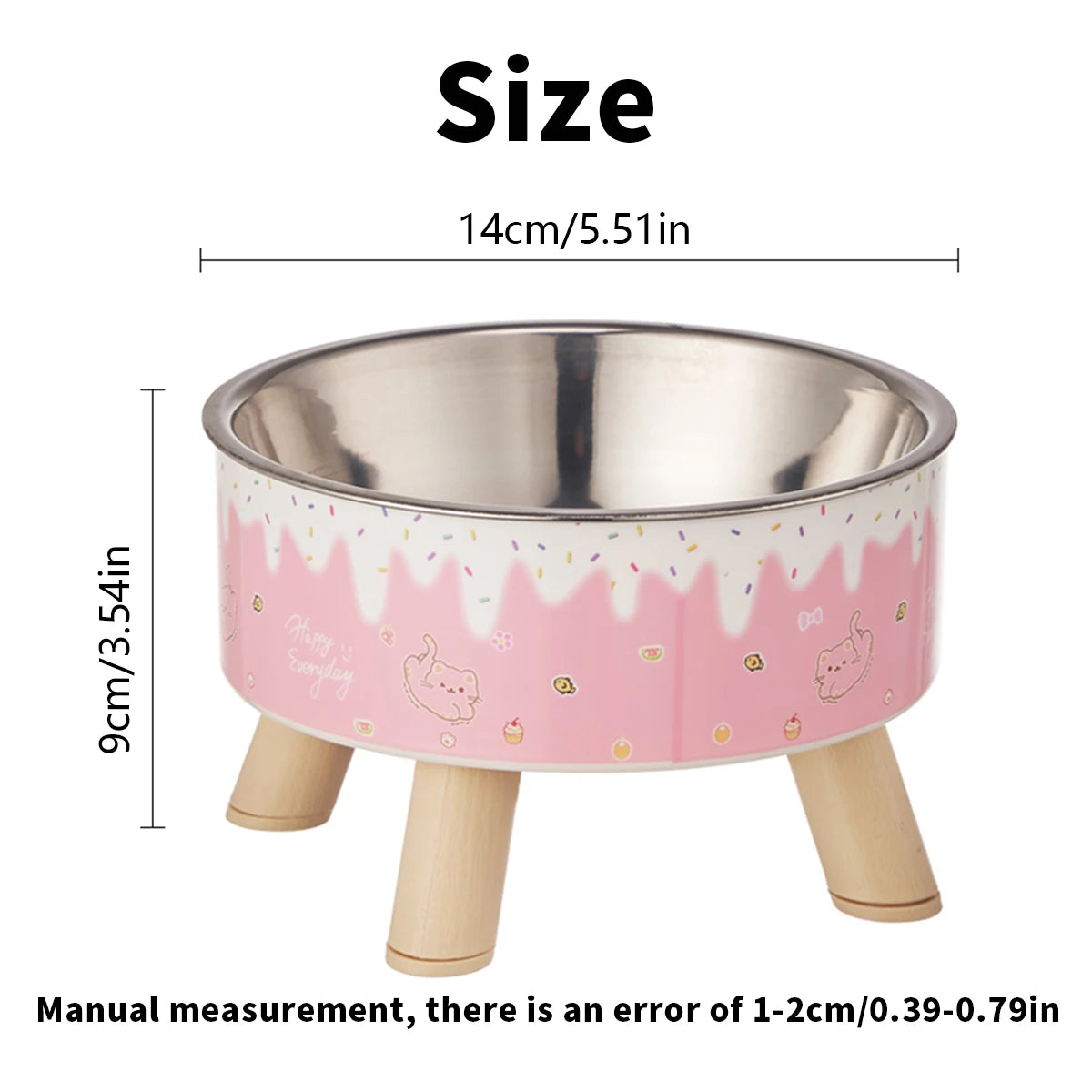 Ice Cream Design Raised Pet Bowl 🍦🐶🐱