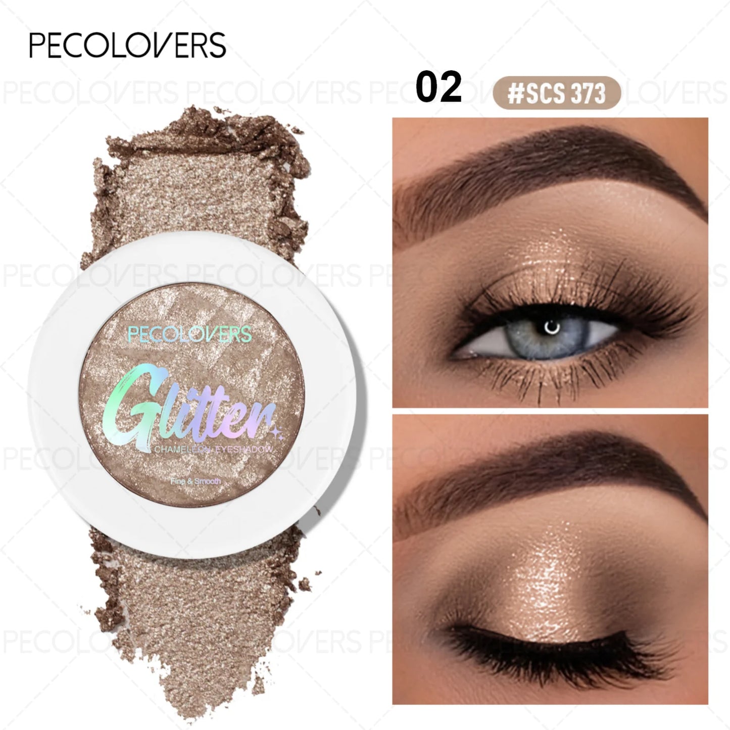 1PC Chameleon Eyeshadow Powder - Vibrant Pink Highlighter, Mashed Potato Texture, Long-Lasting Shimmer