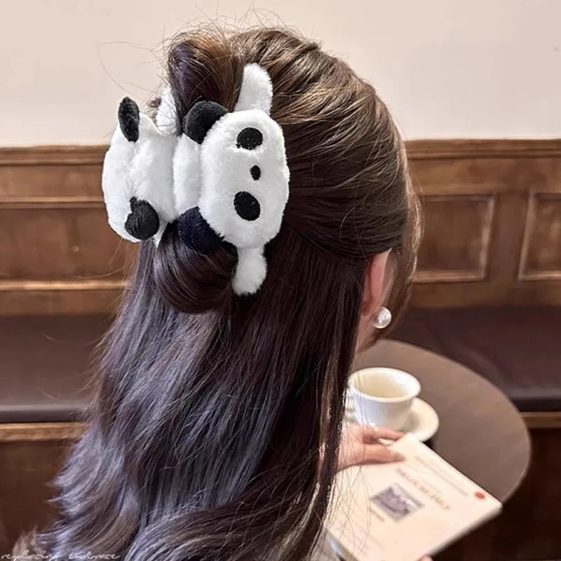 Plush Panda Shark Hair Clip.
