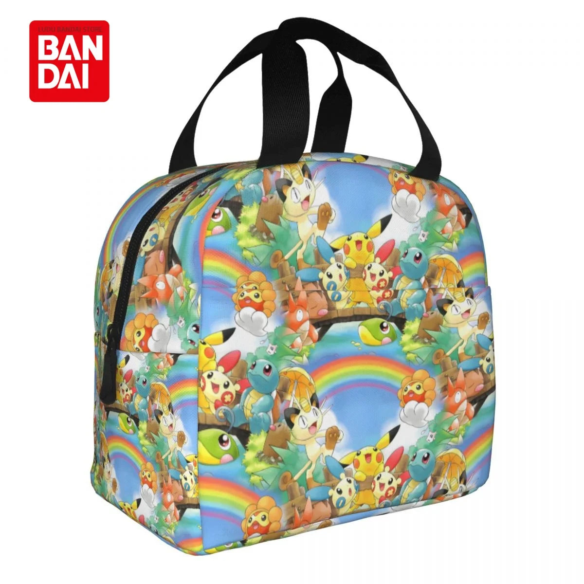 Bandai Japan Anime Pokemon Lunch Bag for School Kids Office Pikachu Sac Lunch Portable Thermal Cooler Lunch Box Handbag Gift