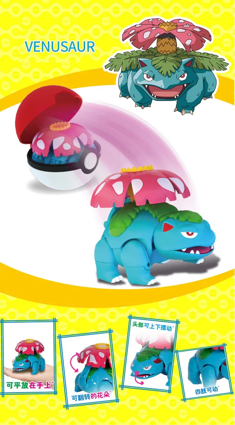 Pokemon Pokeball Figure Ball Pikachu Charizard Mewtwo Mew Eevee Gengar Lapras Blastoise Venusaur Gyarados Educational Toy Kids