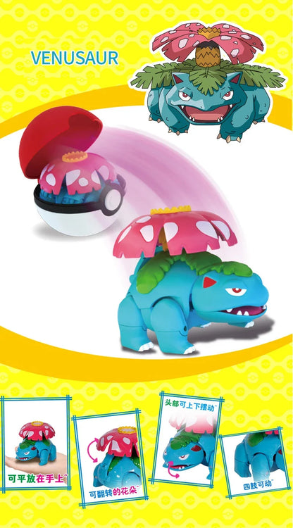 Pokemon Pokeball Figure Ball Pikachu Charizard Mewtwo Mew Eevee Gengar Lapras Blastoise Venusaur Gyarados Educational Toy Kids