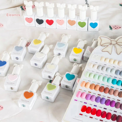 Eleanos 58 Colors Macaron Nail Gel Polish Set TPO FREE Gel Varnishes Nail Salon Wholesale Marnicure UV Gel Learner Kit 15ml