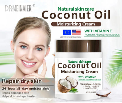 Dr. Meinaier Natural Coconut Oil Moisturizing Cream: Premium Vitamin E Skin Repair