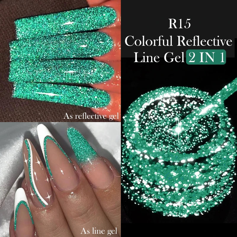 LILYCUTE 5ml Super Bright Silver Metallic Painting Liner Gel Nail Polish Drawing Stripe Graffiti Mirror Pull Line UV Gel Varnish