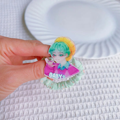 Creative Girls Group Hair Accessories Acrylic Hair Clips & Elastic Hair Bands, Lovely Birthday Gifts for Little Girls