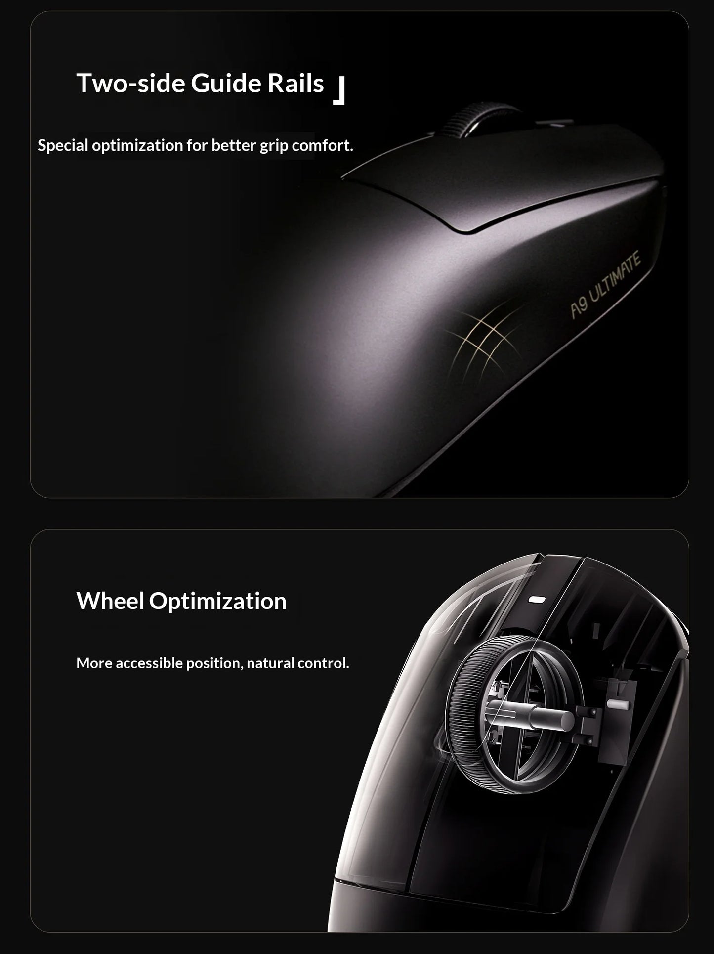 ATK DragonFly A9 Air Ultimate Wireless Gaming Mouse PAW3950 Ultra 42000DPI 750IPS 8KHz RGB Ergonomic Design for Windows MacOs