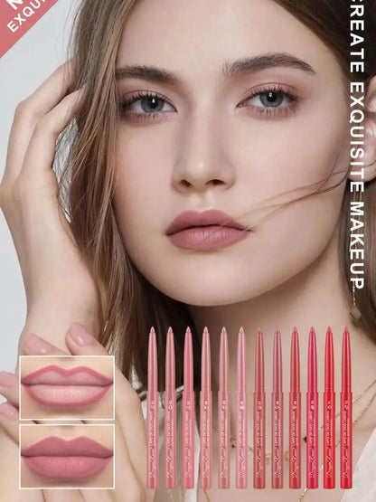 Dragon Ranee Automatic Rotating Lip Liner: Waterproof Matte Contouring Pencil