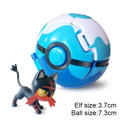 25 Styles Pokeball Figure Anime Figure Pokemon Elf Ball Toy Action Model Pikachu Mewtwo Charmander Kids Birthday Gifts Toys