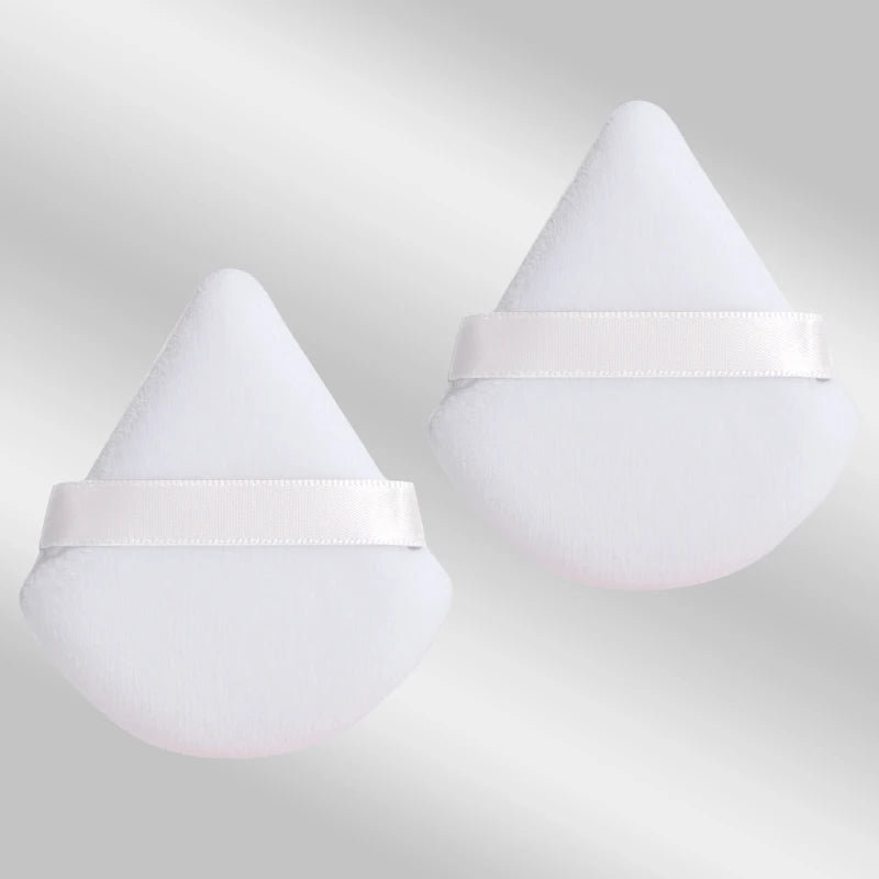 2 件 Triangle Powder Puff Face Makeup Sponge Soft Velvet Cosmetic Puff Blender Beauty Foundation Sponge Make up Accessories