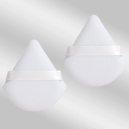 2 件 Triangle Powder Puff Face Makeup Sponge Soft Velvet Cosmetic Puff Blender Beauty Foundation Sponge Make up Accessories