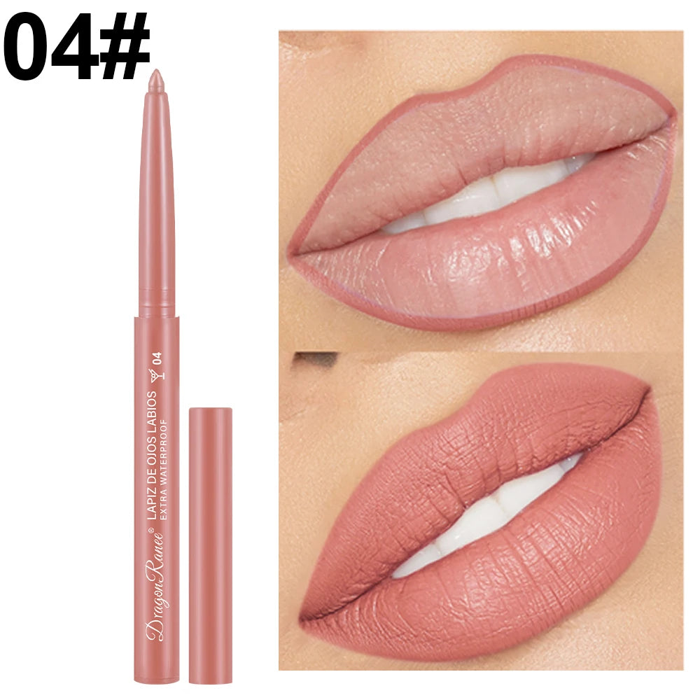 Dragon Ranee Automatic Rotating Lip Liner: Waterproof Matte Contouring Pencil