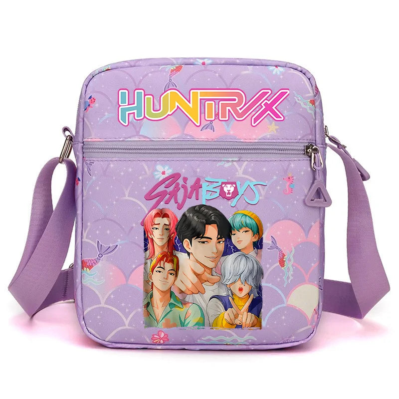 New⭐️ KPOP Shoulder Bag Crossbody Bags Double-deck Storage Bag Large Capacity Square Zip Storage Sports Bag Fans Gift
