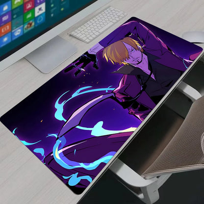 Mouse Pad Notbook Gamer Large Keyboard NonSlip Rubber Computer Carpet Desk Mat PC Gamer One Piece Sanji MousePad Youth Gifts