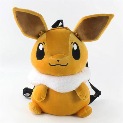Cute Pokemon Backpack Kawaii Japanese Style Plush Bag Gengar Eevee Snorlax Backpack Schoolbag Cosplay Props Fashion Gifts