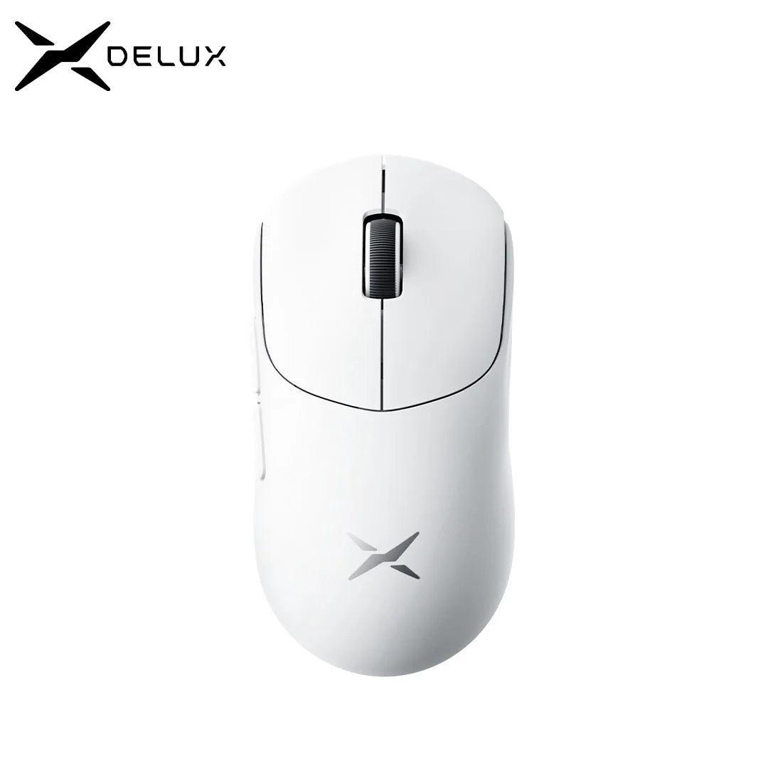 Delux M400 Wireless Gaming Mouse,24000DPI,1KHz Polling Rate,PAW3311,Tri-mode 500mAh Rechargable Mice for All Hands PC Gamer