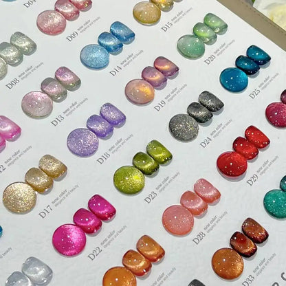 High End 9D Cat Eye Gel Polish Set With Color Board  Magnetic Gel Nail Set Luxury Cat's Eye Gel Soak Off UV LED Nail Varnish