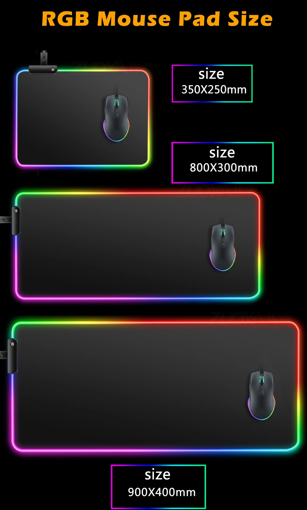 ONE PIECE Zoro RGB Mouse Pad Anime Carpe Large PC Gamer Computer LED Mausepad Keyboard Gaming Accessories Backlight Desk Mat XXL