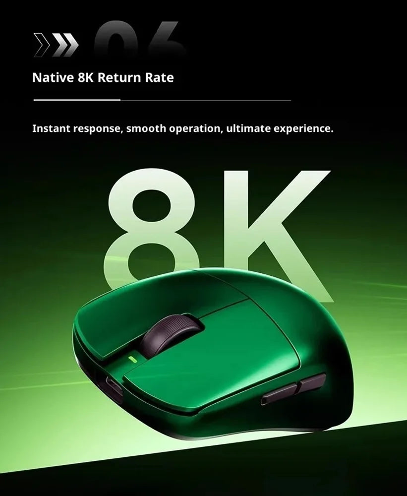 AULA X9 Max Ultra Gaming Mouse Wireless Tri Mode Dual 8KHz 500mAh PAW3950 Lightweight Ergonomic Esports Mouse Gaming Accessories