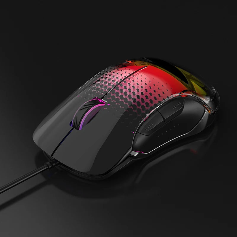 AJAZZ AJ358 Wired Gaming Mouse, PMW3325 Sensor, 10000 Adjustable DPI, Hollow Breathable Ergonomic Computer Mouse