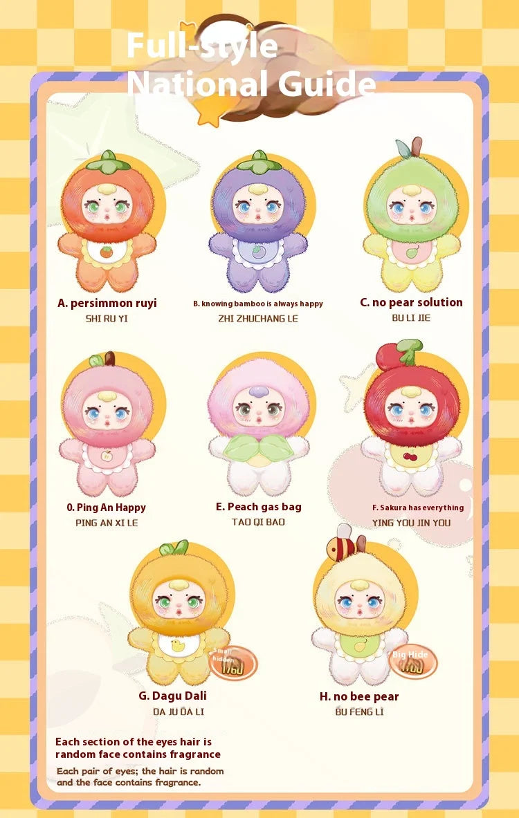 Nommi V3 Substitute 2025MM Candy Fruity Plush Toy Blind Box Creative Cute Desktop Decoration Trendy Vinyl Face Collectible