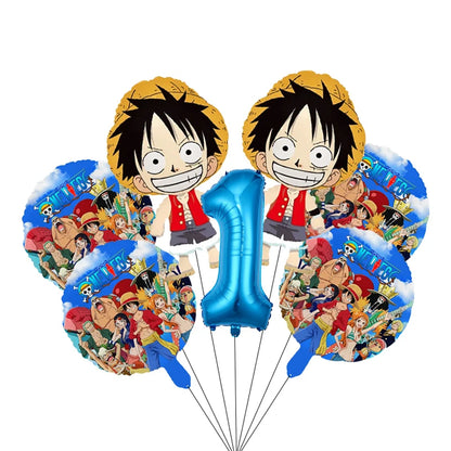One Piece Birthday Party Decoration Kit – Plates, Cups & Balloons