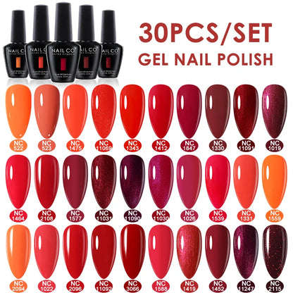 NAILCO 15ml 30/20/10pcs/Set UV Gel Nail Polish Semi Permanent Esmalte Vernis LED Gel Varnish Soak Off Nail Art All For Manicure