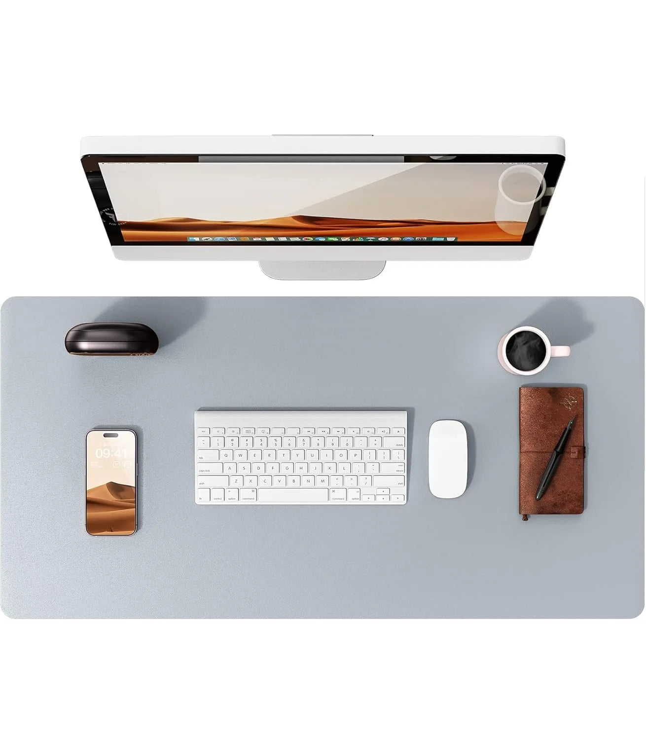 YSAGi Premium PU Leather Desk Mat: Non-Slip Waterproof Office Protector