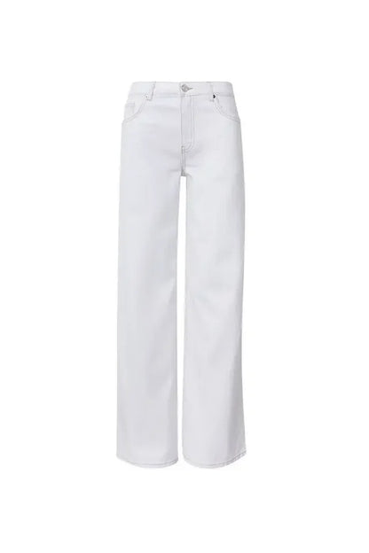 Vintage Distressed Straight-Leg High-Waisted Washing Jeans Loose-Fit Draped Versatile European And American Style Denim Pants