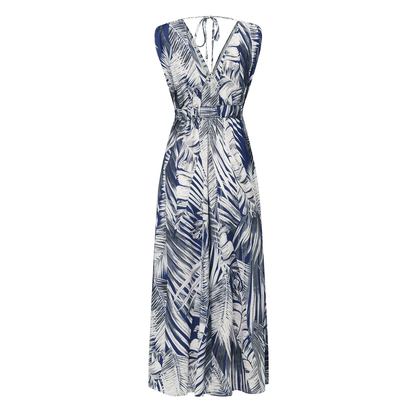 Summer Women Chiffon Floral Long Dress French Style Short Sleeve Elastic A-line Dresses Summer Bohemian Print Beach Dress
