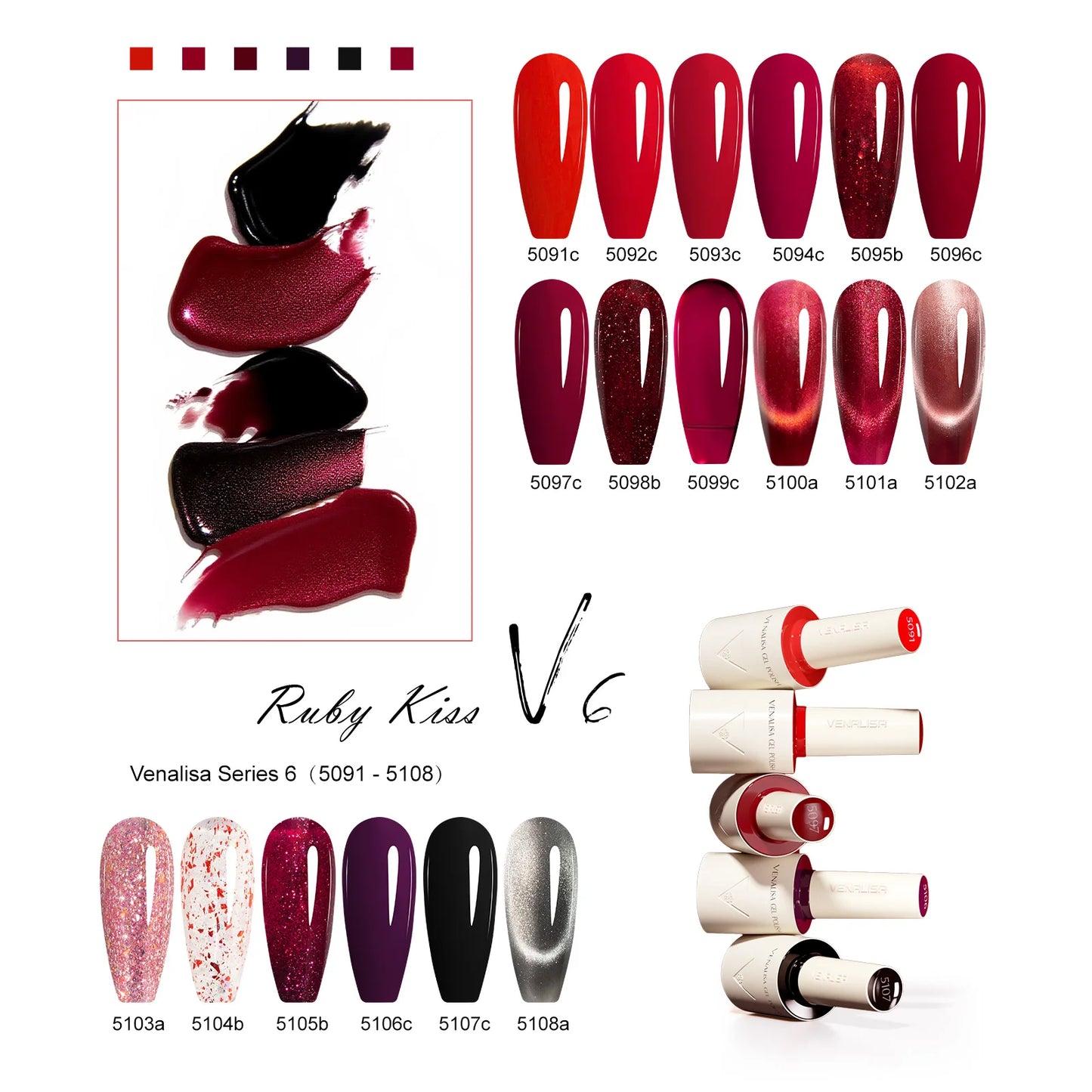 V6 Venalisa 10ml Nail Gel Polish Hema Free TPO Free Ultra Cat Eye Effect Magnet Semi Permanent Soak Off UV LED Varnish Gel Nail