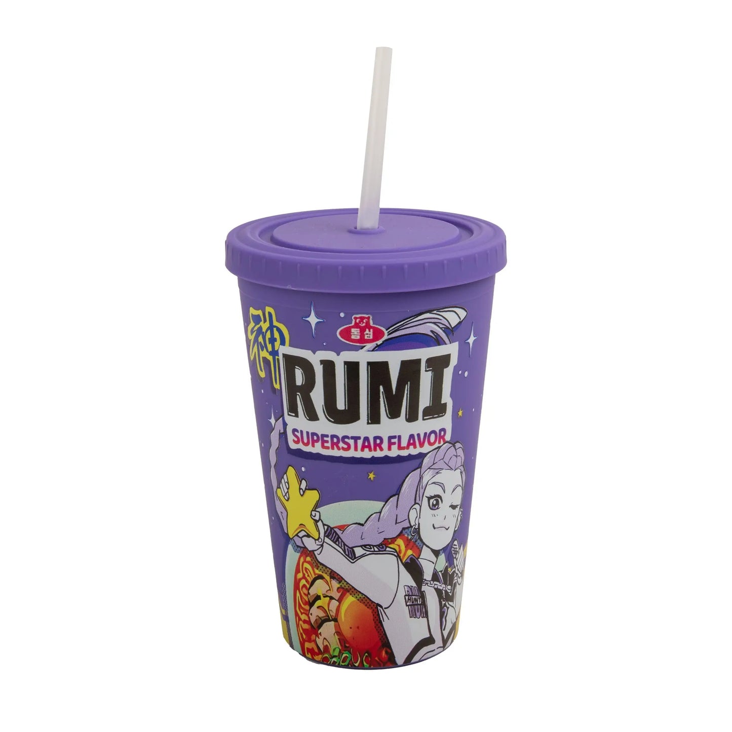 1PC Kpop Demon Hunters Officially Licensed PVC Straw Cup Large Capacity Stylish Leak-Proof Drinkware Birthday Chrismas Gift