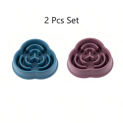 1pc Dog Slow Food Bowl Plastic Anti-Choking Slow Eating Cloud Shape Large Dogs Prevent Vomiting And Protect Intestines