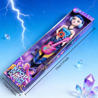60cm Large Musical Plastic Kpop  Dolls | Posable Moving Eyes Rumi Mira Zoey Princess DIY Birthday Gifts