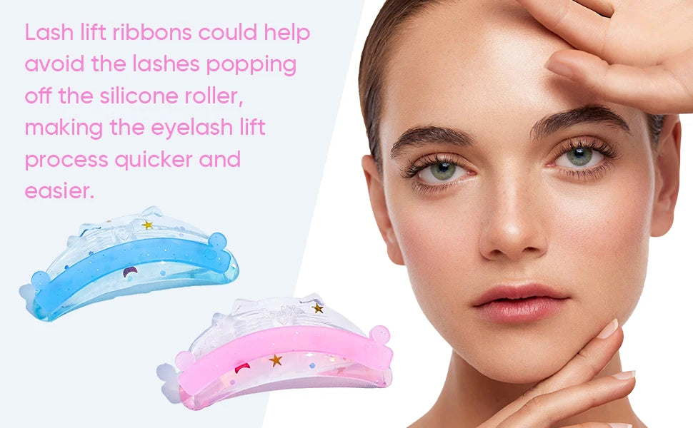 Libeauty 5 Colors Silicone Eyelash Rods Ribbon Soft Colorful Lash Lift Ribbon Perm Multi-Functional Eyelash Lifting Makeup Tools