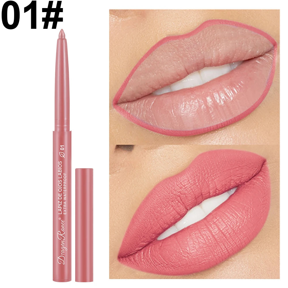 Dragon Ranee Automatic Rotating Lip Liner: Waterproof Matte Contouring Pencil