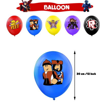 Robot Boy Happy Birthday Decoration Tableware Set Roblox Paper Tablecloth Plate Cup Cake Balloon Baby Shower Game Party Supplies