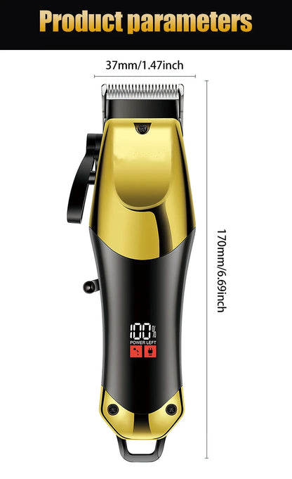 USB Rechargeable Hair Clippers for Men, Three-piece Set with Oil Head and Electric Trimmers, Ideal for Home Use