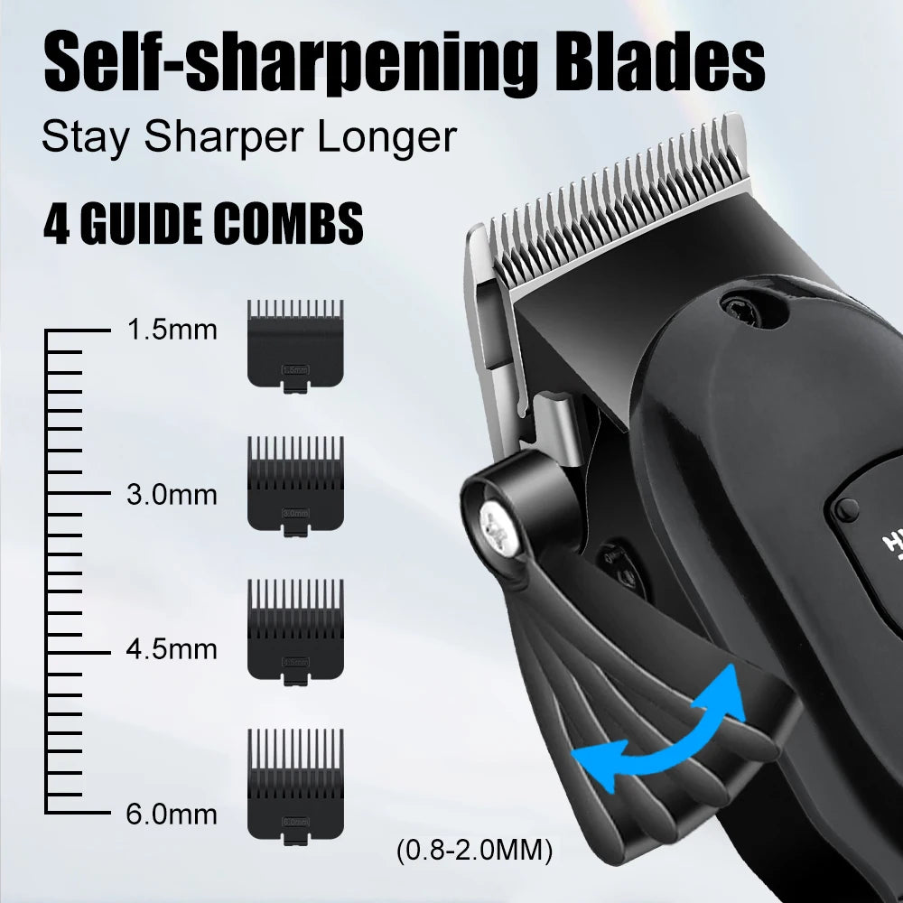 hiena Hair Clipper Kit for Men Electric Shaver Hair Trimmer Professional Cutting Machine Hair Trimmer with LCD Digital Display
