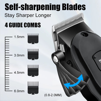 hiena Hair Clipper Kit for Men Electric Shaver Hair Trimmer Professional Cutting Machine Hair Trimmer with LCD Digital Display