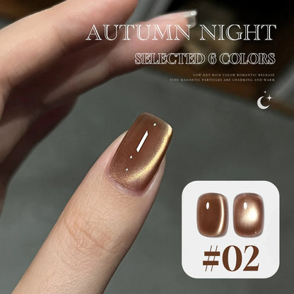 MIANEL 12ML Glass Bead Cat Eye Gel Nail Polish Flash White Spar Nude Color Magnetic Nail Polish White Nails Summer Nails 1-12pcs