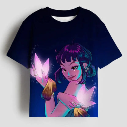 Hasbro Monster Girls Group K-POP, KPOP Dinosaur Hunter Series Women's Sportswear Children's Cartoon 3D T-Shirt