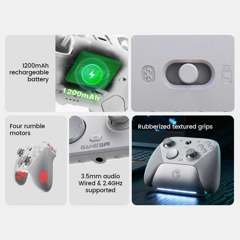 GameSir G7 Pro Xbox Series X|S Controller with TMR Sticks, Hall Effect Triggers, Magnetic Faceplates, Gyro, Smart Charging Dock
